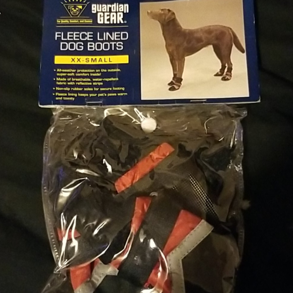 Fleece lined dog booties